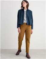 Seasalt Cornwall Cotton Rich Tapered Ankle Grazer Trousers Yellow