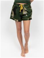 Cotton Modal Leopard Print Pyjama Shorts