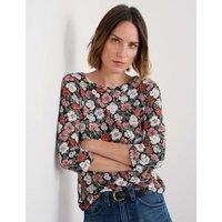 Seasalt Cornwall Cotton Rich Floral Top Pink Mix