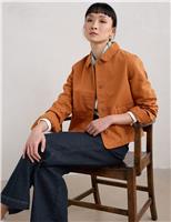 Seasalt Cornwall Pure Cotton Collared Jacket Pink