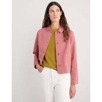 Seasalt Cornwall Pure Cotton Collared Jacket Pink