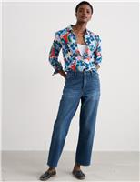 Pure Cotton Floral Collared Shirt