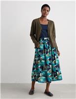 Merino Wool Rich V-Neck Relaxed Cardigan