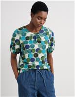 Cotton Rich Geometric Top