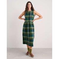 Seasalt Cornwall Pure Cotton Checked Midaxi Skater Dress Multi
