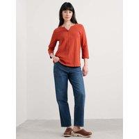 Cotton V-Neck 3/4 Sleeve Carylon Top