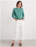 Seasalt Cornwall Merino Wool Rich Crew Neck Jumper Sage