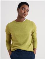 Seasalt Cornwall Merino Wool Rich Crew Neck Jumper Sage