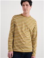 Pure Cotton Striped Long Sleeve Top