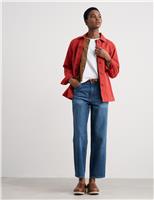 Seasalt Cornwall Pure Cotton Oversized Utility Jacket Orange