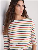 Seasalt Cornwall Pure Cotton Striped Top Multi