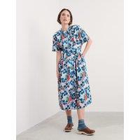Seasalt Cornwall Pure Cotton Floral Midaxi Shirt Dress Multi
