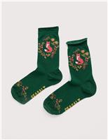 Cotton Rich Arty Ankle High Socks