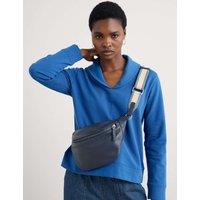 Seasalt Cornwall Leather Cross Body Bag Navy
