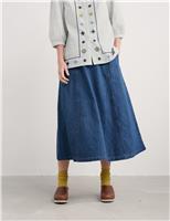 Cotton Rich Midaxi A-Line Skirt