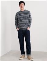 Lambswool Rich Striped Crew Neck Jumper