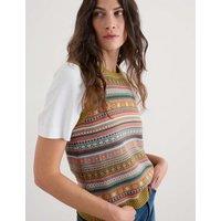 Seasalt Cornwall Pure Cotton Fair Isle Knitted Vest Multi