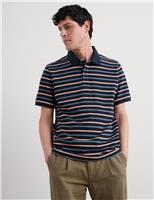 Pure Cotton Striped Polo Shirt