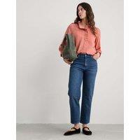 Mid Rise Straight Leg Ankle Grazer Jeans