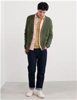 Lambswool Rich Textured V-Neck Cardigan