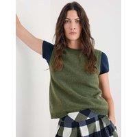 Merino Wool Rich Crew Neck Knitted Vest