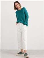 Pure Cotton Crew Neck Relaxed Jumper