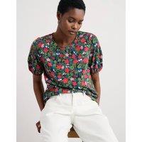 Seasalt Cornwall Cotton Rich Floral Top Multi