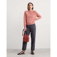 Seasalt Cornwall Pure Cotton Textured Relaxed Jumper Pink