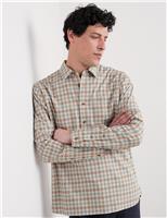 Relaxed Fit Pure Cotton Checked Shirt