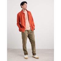 Seasalt Cornwall Linen Blend Utility Overshirt Orange