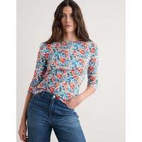 Seasalt Cornwall Cotton Rich Floral Top Multi