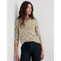 Seasalt Cornwall Cotton Blend Floral Top Yellow Mix