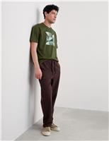 Pure Cotton Abstract Graphic T-Shirt