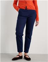 Cotton Rich Tapered Ankle Grazer Trousers