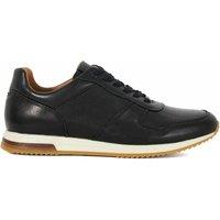 Dune London Wide Fit Leather Lace Up Trainers Black
