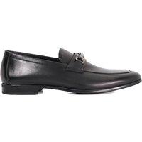 Dune London Leather Slip On Loafers Black