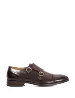 Leather Double Monk Strap Shoes