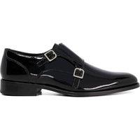 Dune London Premium Leather Sole Double Monk Shoe Black