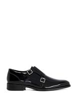 Patent Leather Double Monk Strap Shoes