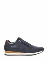 Leather Lace Up Side Zip Trainers