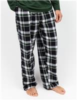 Pure Cotton Checked Pyjama Bottoms