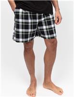 Pure Cotton Checked Pyjama Shorts