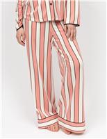 Cotton Blend Striped Pyjama Bottoms