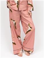 Cotton Modal Blend Crane Print Pyjama Bottoms