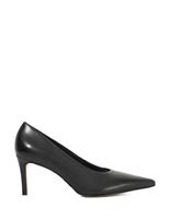 Dune London Leather Stiletto Heel Pointed Court Shoes Black