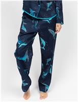 Cotton Modal Blend Whale Print Pyjama Bottoms