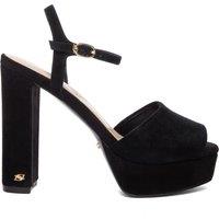 Leather Ankle Strap Platform Sandals