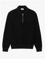 Half Zip Knitted Polo Shirt