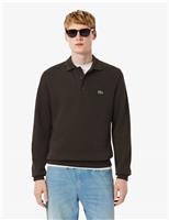 Cotton Rich Long Sleeve Polo Sweatshirt