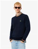 Pure Cotton Tipped Crew Neck Jumper